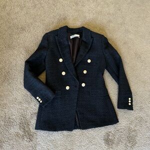 Zara Double Breasted Textured jacket